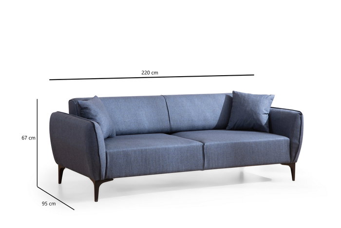 Atelier Del Sofa Belissimo Sofá de 3 plazas Azul